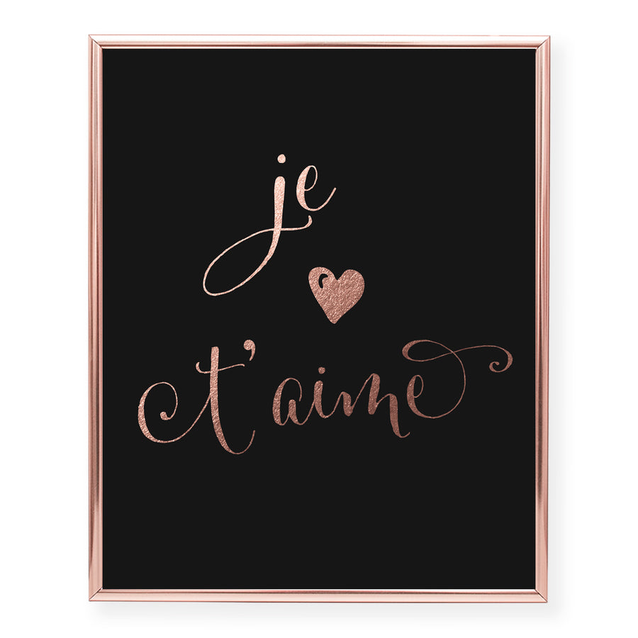 Je t'aime Foil Art Print