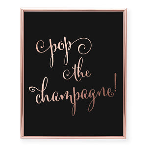 Pop the Champagne! Foil Art Print