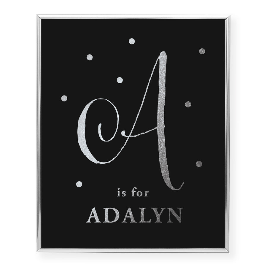 Kids Monogram Custom Foil Art Print