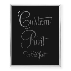 Custom Foil Art Print, font 6