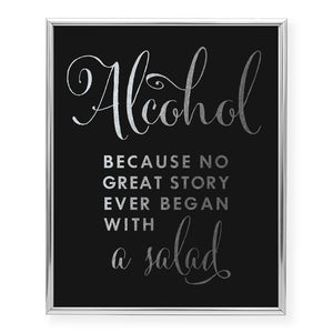 Alcohol Quote Foil Art Print