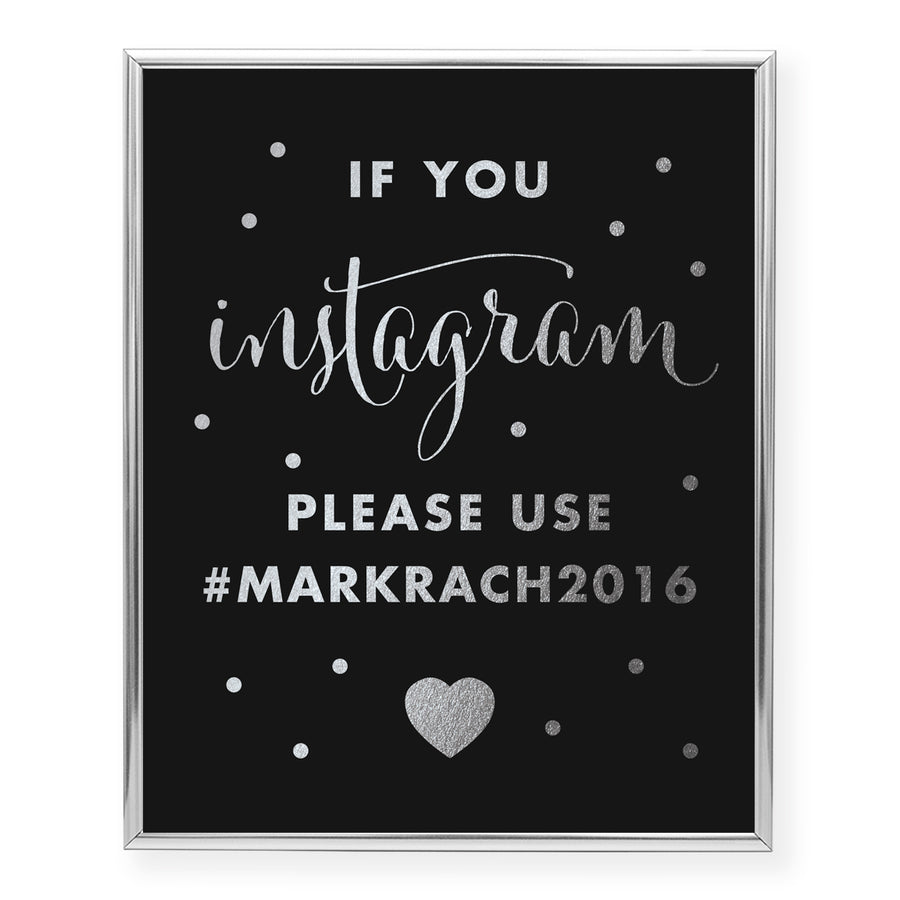 Instagram Hashtag Custom Foil Art Print, style 2