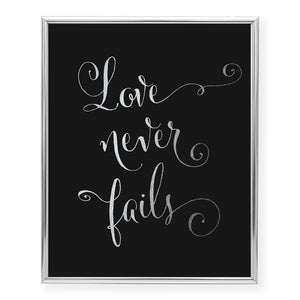 Love Never Fails Foil Art Print