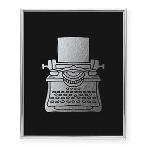 Typewriter Foil Art Print