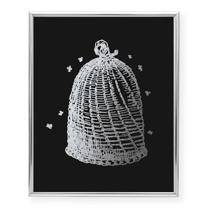 Vintage Beehive Foil Art Print