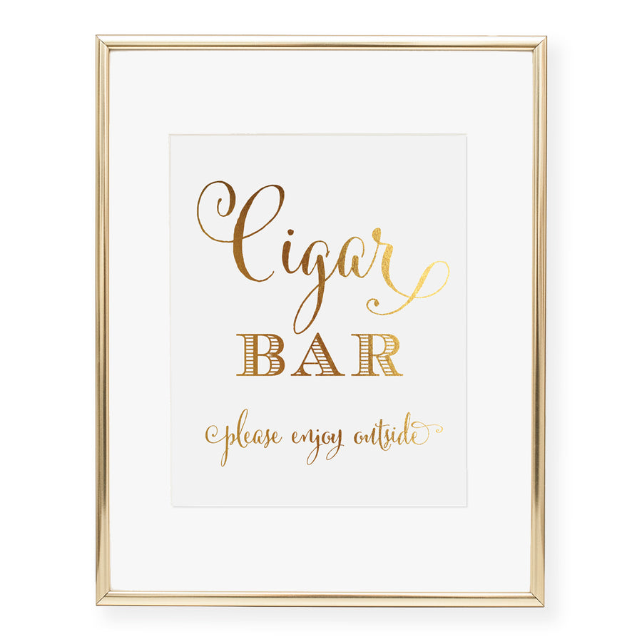 Cigar Bar Foil Art Print