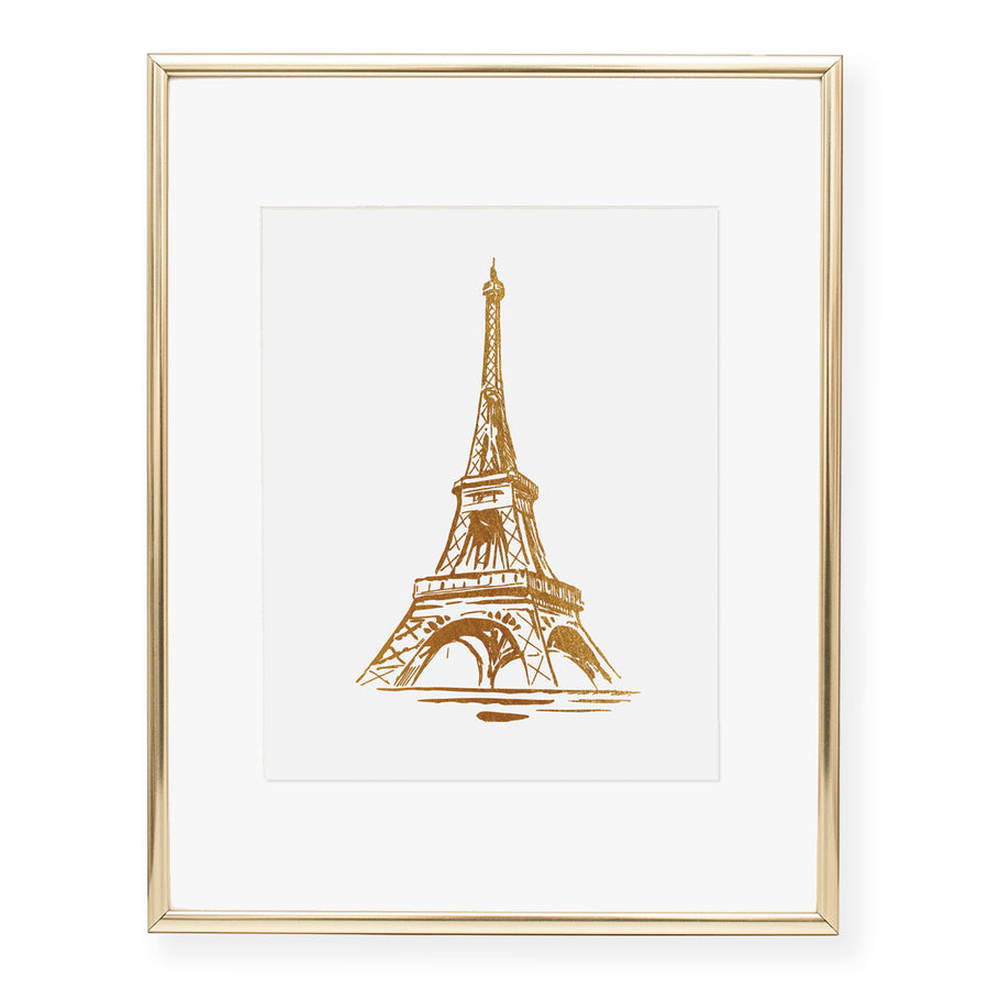 Eiffel Tower Foil Art Print