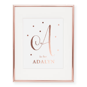 Kids Monogram Custom Foil Art Print