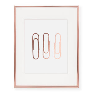 Paper Clips Foil Art Print