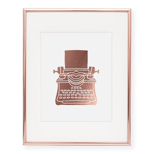 Typewriter Foil Art Print