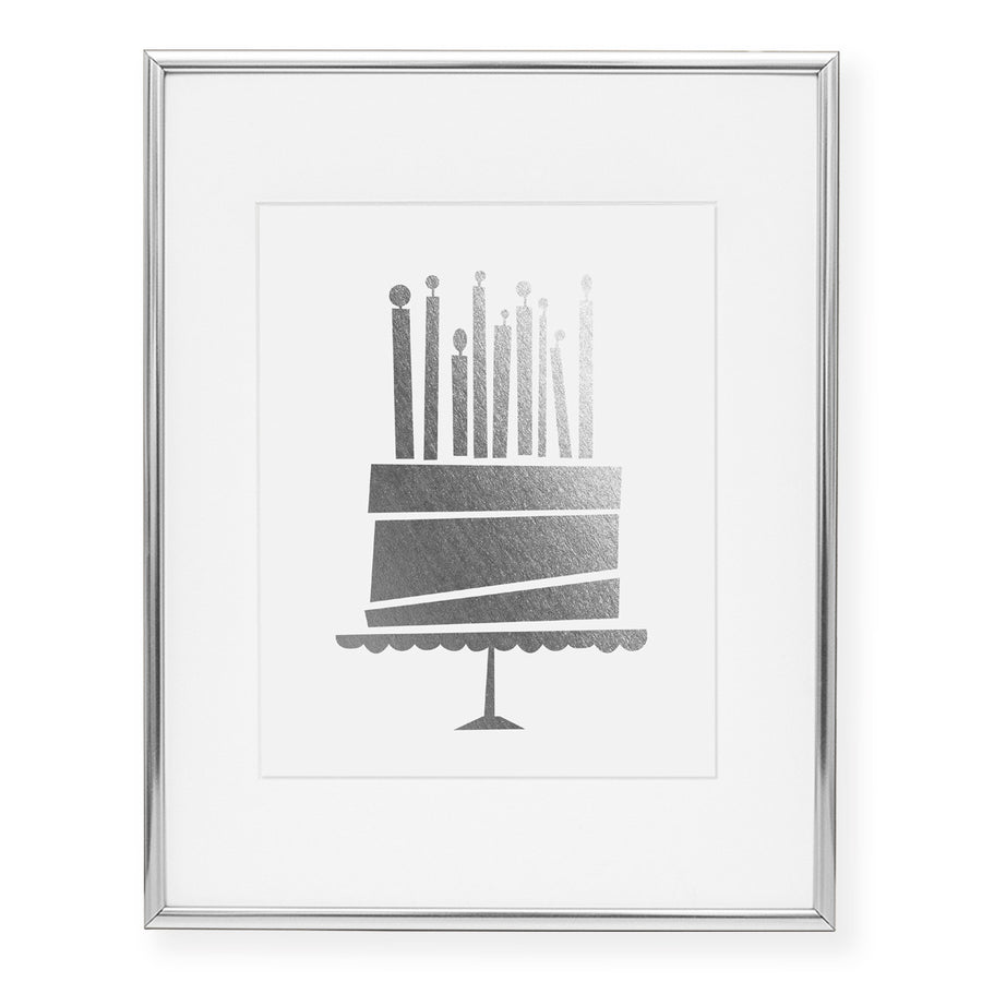 Birthday Cake Foil Art Print