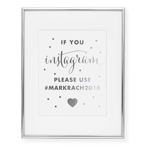 Instagram Hashtag Custom Foil Art Print, style 2