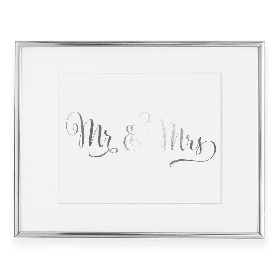 Mr + Mrs Foil Art Print