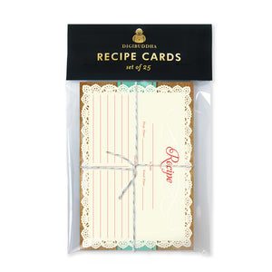 Lace Recipe Cards |  Faith Teal