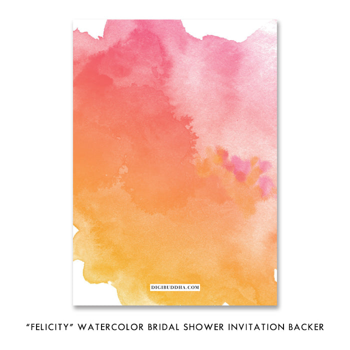"Felicity" Watercolor Bridal Shower Invitation