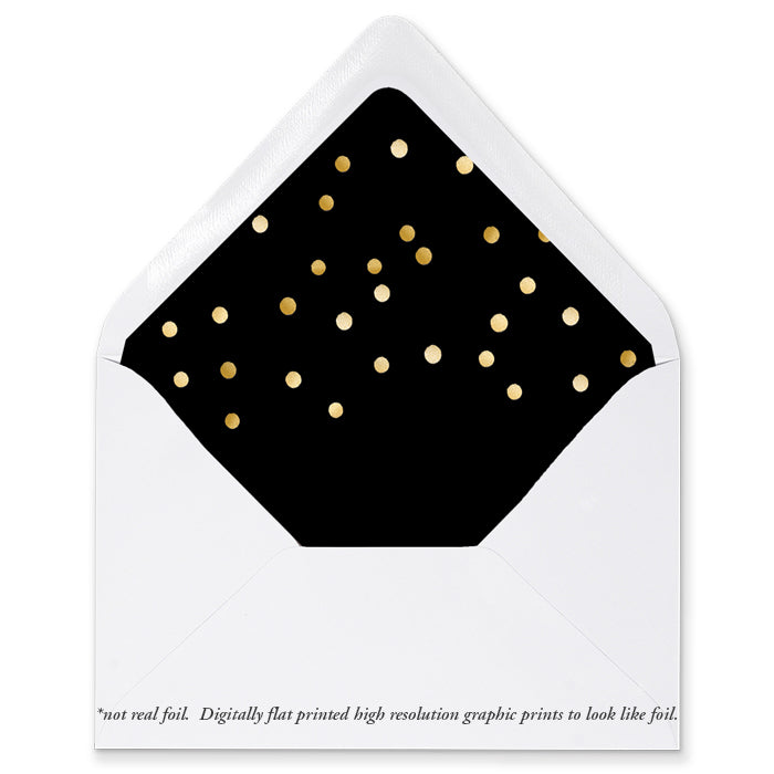 Festive Black and Gold Envelope Liners | Gunnar