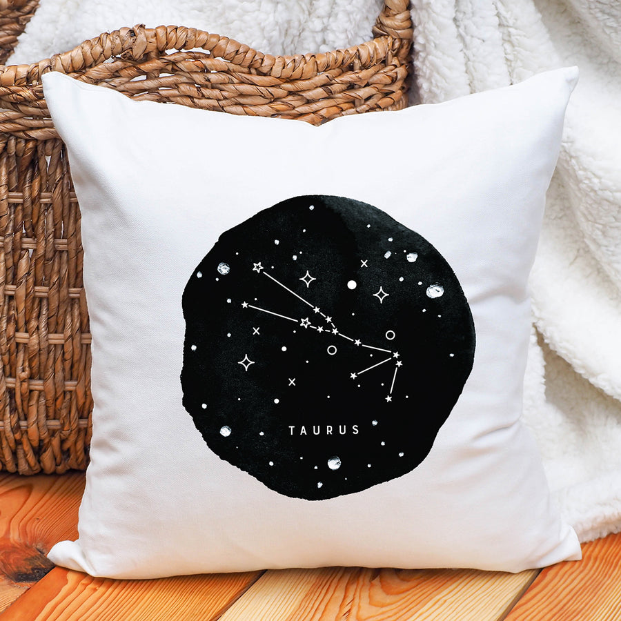 Taurus Zodiac Sign Constellation Pillow