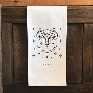 Aries Zodiac Sign Tea Towel