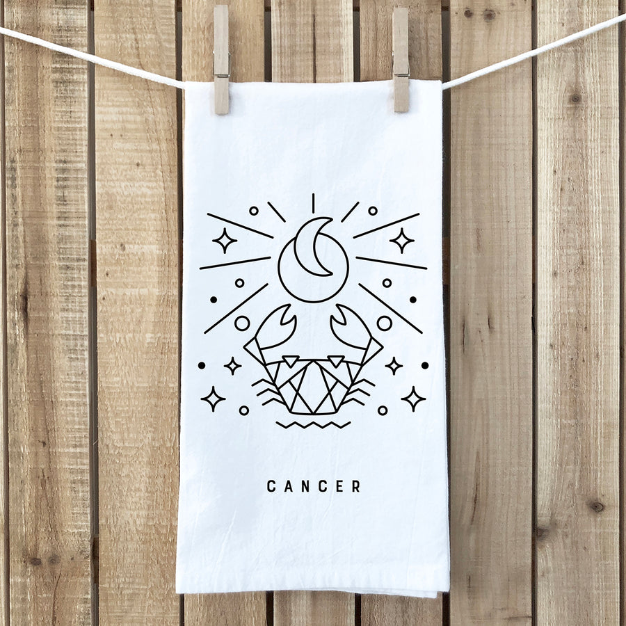 Cancer Zodiac Sign Tea Towel