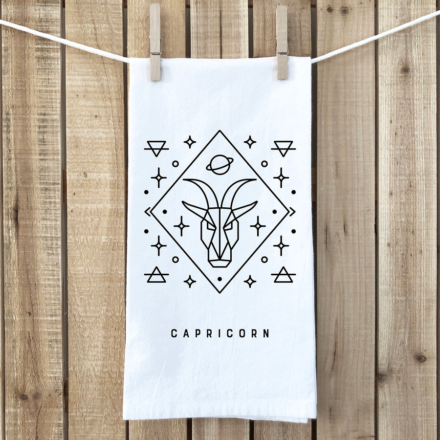 Capricorn Zodiac Sign Tea Towel