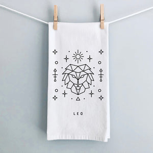 Leo Zodiac Sign Tea Towel
