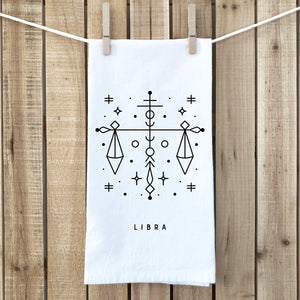 Libra Zodiac Sign Tea Towel