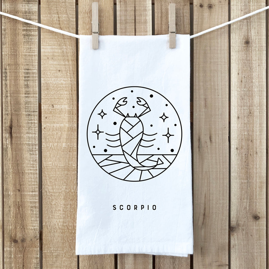 Scorpio Zodiac Sign Tea Towel
