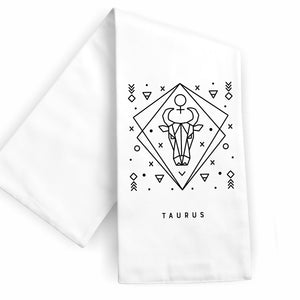 Taurus Zodiac Sign Tea Towel