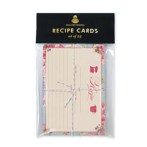 Floral Recipe Cards |  Jackie Blue Rose