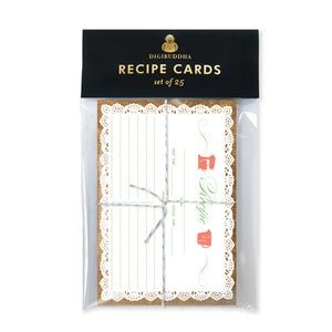 Lace Recipe Cards |  Jackie Coral Mint