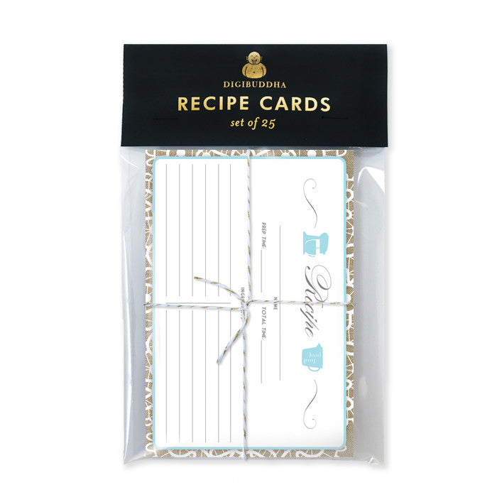 Lace Recipe Cards |  Jackie Mason Blue