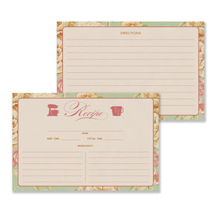 Mint Rose Damask Recipe Cards | Jackie