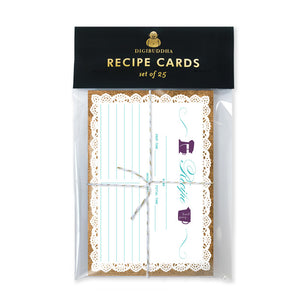 Lace Recipe Cards |  Jackie Purple Turquoise