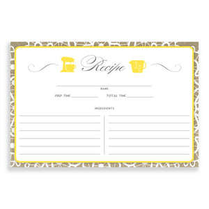 Lace Recipe Cards |  Jackie Yellow
