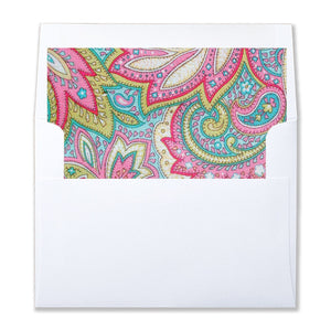 "Jeanette" Pink Paisley Envelope Liners