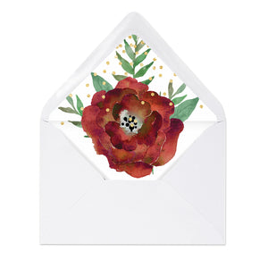 "Katelyn" Floral + Gold Sprinkles Envelope Liners