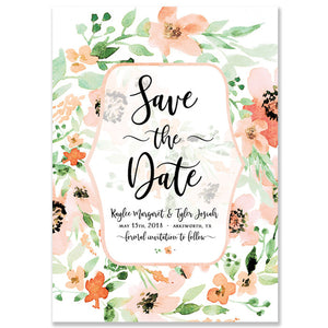 "Kaylee" Floral Save The Date Card