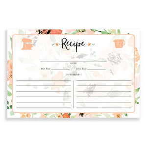 Floral Watercolor Recipe Cards Gift Set | Kaylee