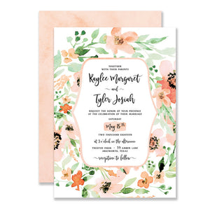 "Kaylee" Floral Wedding Invitation