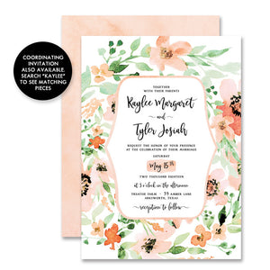 "Kaylee" Floral RSVP Card