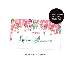 Pink Floral Place Cards | Keira