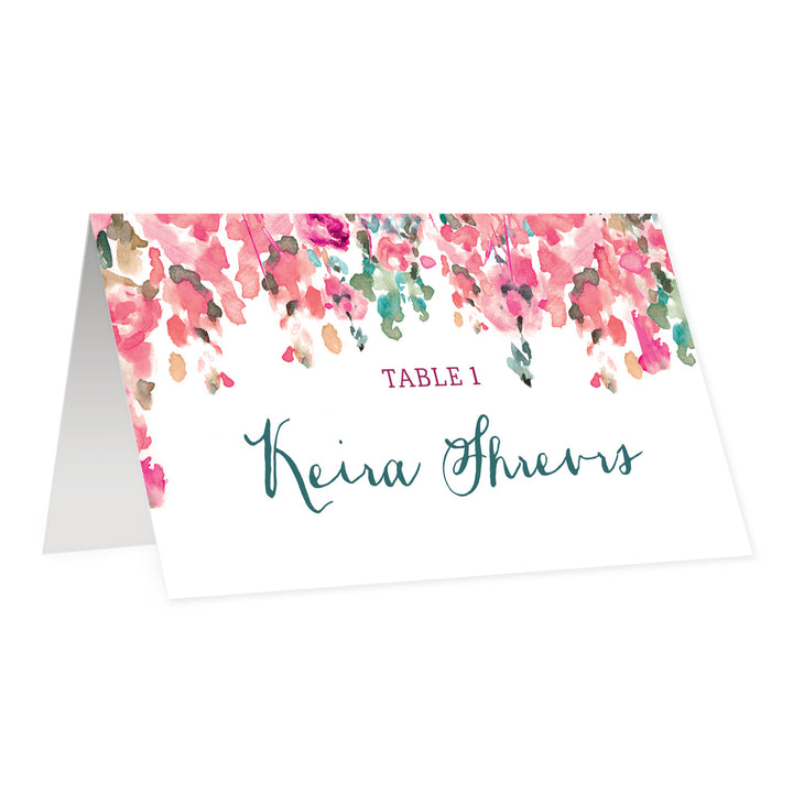 Pink Floral Place Cards | Keira