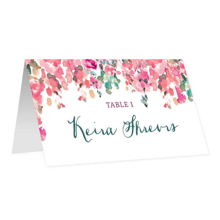 Pink Floral Place Cards | Keira