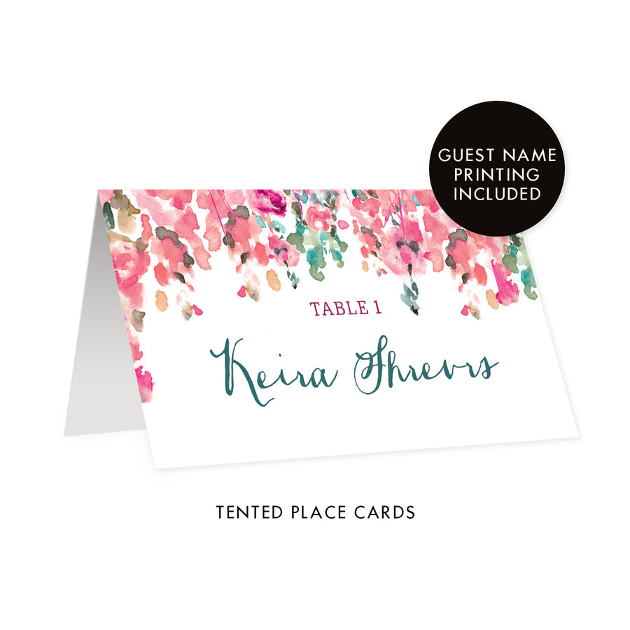 Pink Floral Place Cards | Keira