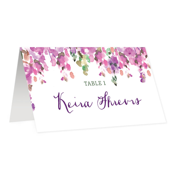 Purple Floral Place Cards | Keira