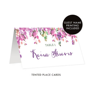 Purple Floral Place Cards | Keira