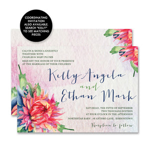 "Kelly" Boho Floral RSVP Card