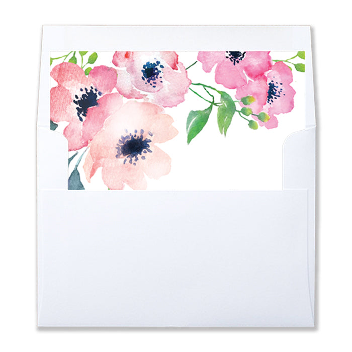 "Kennedy" Floral Watercolor Wedding Invitation
