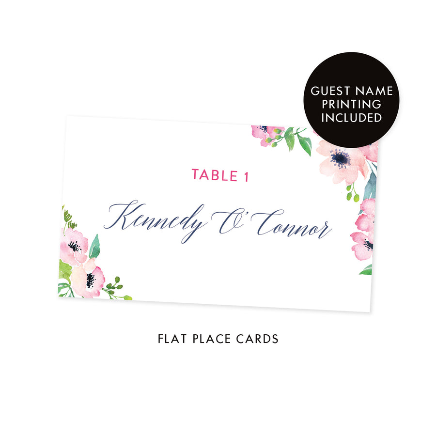 Floral Watercolor Place Cards | Kennedy