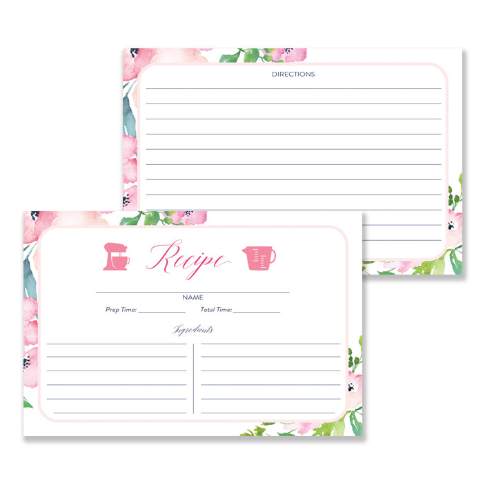 Floral Recipe Cards |  Kennedy